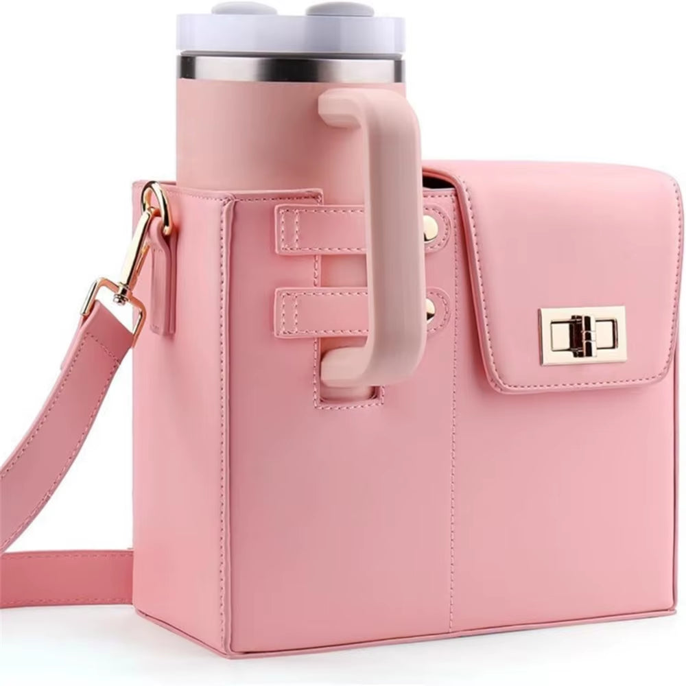 Crossbody Bag for Tumbler Large Size Water Bottle Cover Shoulder Bag Adjustable Strap Outdoor Portable Sling Bag